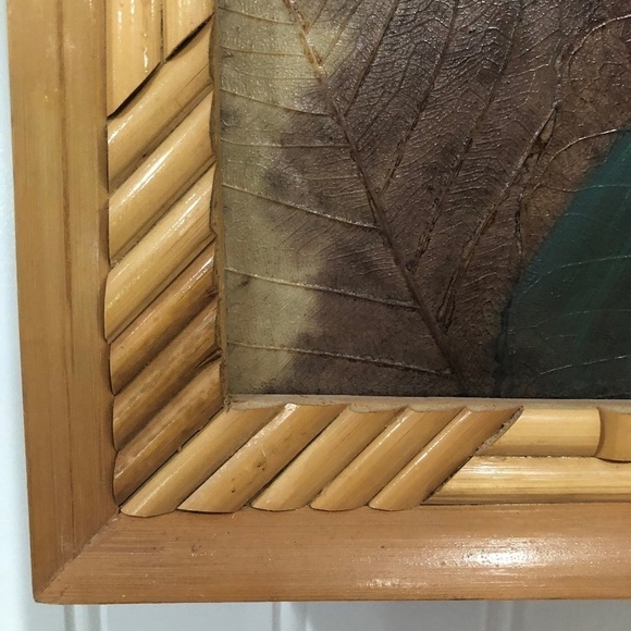 VINTAGE 1960s Tobacco Leaf Oil Painting, Framed and Signed - Picture 10 of 11